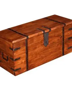 vidaXL 2 Piece Storage Chest Set Solid Wood