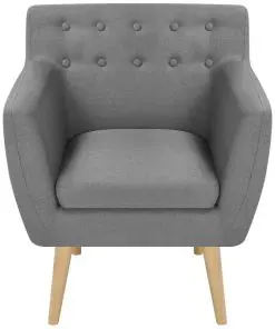 vidaXL Armchair Light Grey Fabric
