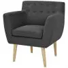 vidaXL Armchair Dark Grey Fabric