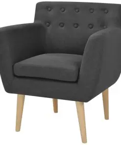 vidaXL Armchair Dark Grey Fabric