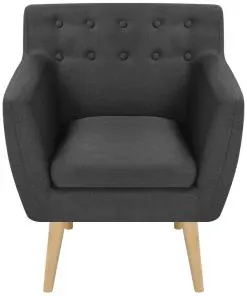 vidaXL Armchair Dark Grey Fabric
