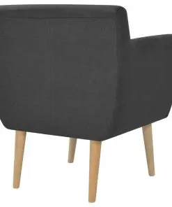 vidaXL Armchair Dark Grey Fabric