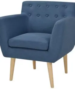 vidaXL Armchair Blue Fabric