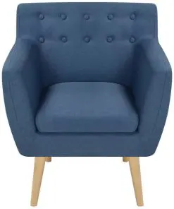 vidaXL Armchair Blue Fabric