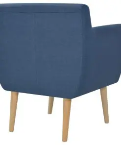 vidaXL Armchair Blue Fabric