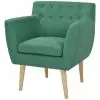 vidaXL Armchair Green Fabric