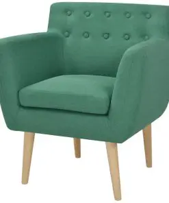 vidaXL Armchair Green Fabric
