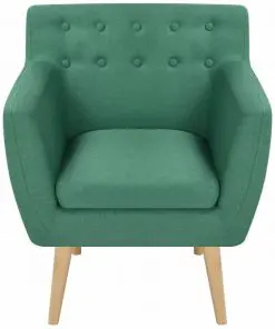 vidaXL Armchair Green Fabric