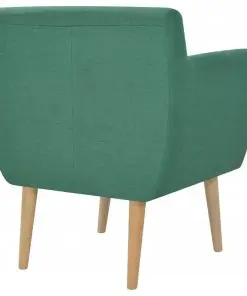 vidaXL Armchair Green Fabric