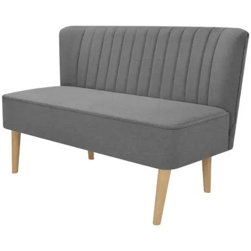 vidaXL Sofa Fabric 117×55.5×77 cm Light Grey