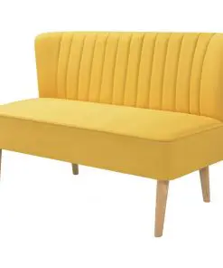 vidaXL Sofa Fabric 117×55.5×77 cm Yellow