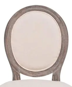 vidaXL Dining Chairs 2 pcs Cream Fabric