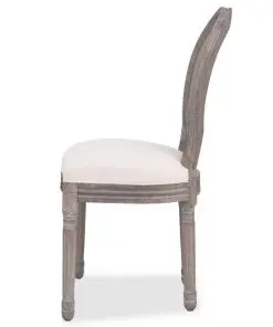 vidaXL Dining Chairs 4 pcs Cream Fabric