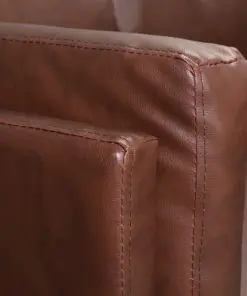 vidaXL Corner Sofa Artificial Leather Brown