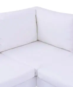 vidaXL Corner Sofa Artificial Leather White