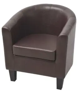 vidaXL Armchair Brown Faux Leather