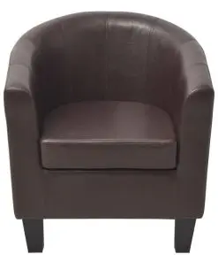 vidaXL Armchair Brown Faux Leather