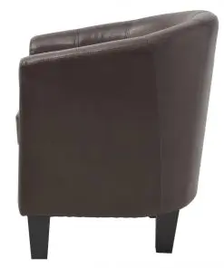 vidaXL Armchair Brown Faux Leather