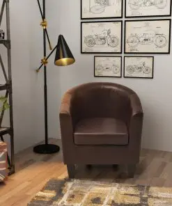 vidaXL Armchair Brown Faux Leather