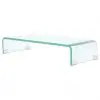 vidaXL TV Stand/Monitor Riser Glass Clear 60x25x11 cm