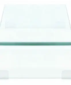 vidaXL TV Stand/Monitor Riser Glass Clear 60x25x11 cm