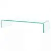 vidaXL TV Stand/Monitor Riser Glass Clear 70x30x13 cm