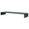 vidaXL TV Stand/Monitor Riser Glass Black 120x30x13 cm