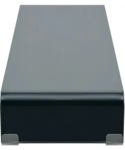vidaXL TV Stand/Monitor Riser Glass Black 120x30x13 cm