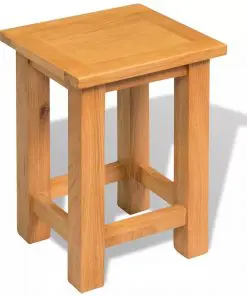 vidaXL End Table 27x24x37 cm Solid Oak Wood