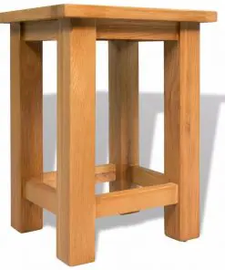 vidaXL End Table 27x24x37 cm Solid Oak Wood