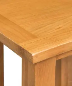 vidaXL End Table 27x24x37 cm Solid Oak Wood