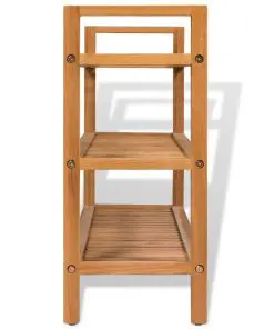 vidaXL Shoe Rack with 3 Shelves 100x27x59,5 cm Solid Oak Wood
