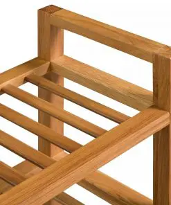 vidaXL Shoe Rack with 3 Shelves 100x27x59,5 cm Solid Oak Wood