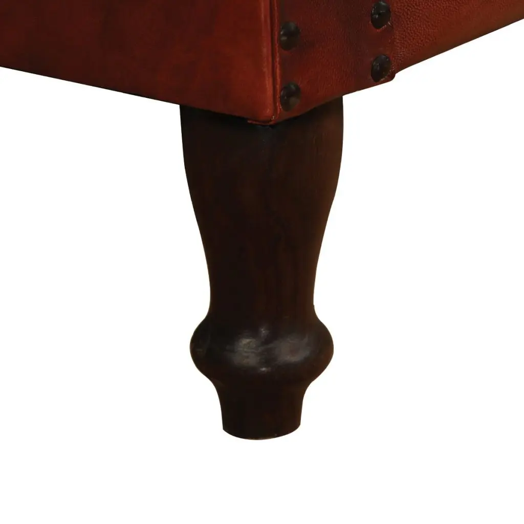 vidaXL Armchair Brown Real Leather