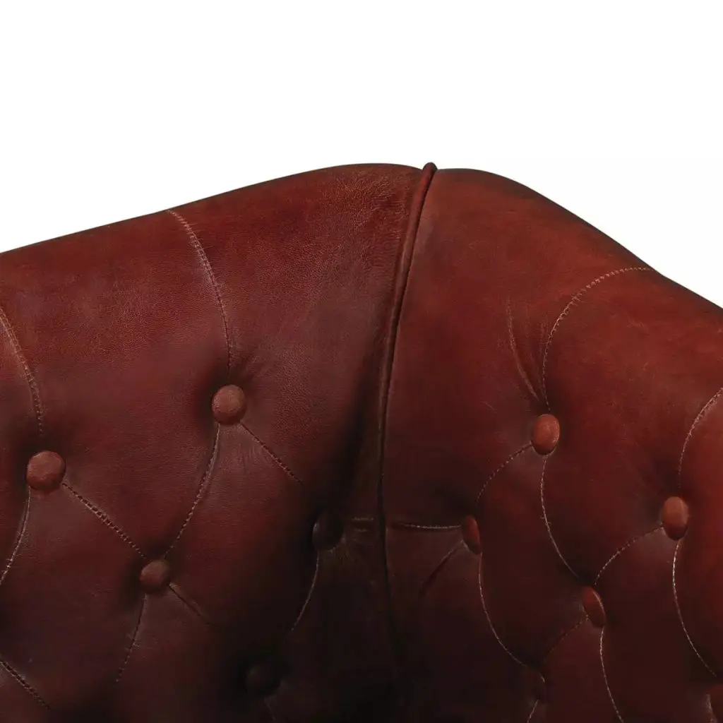vidaXL Armchair Brown Real Leather
