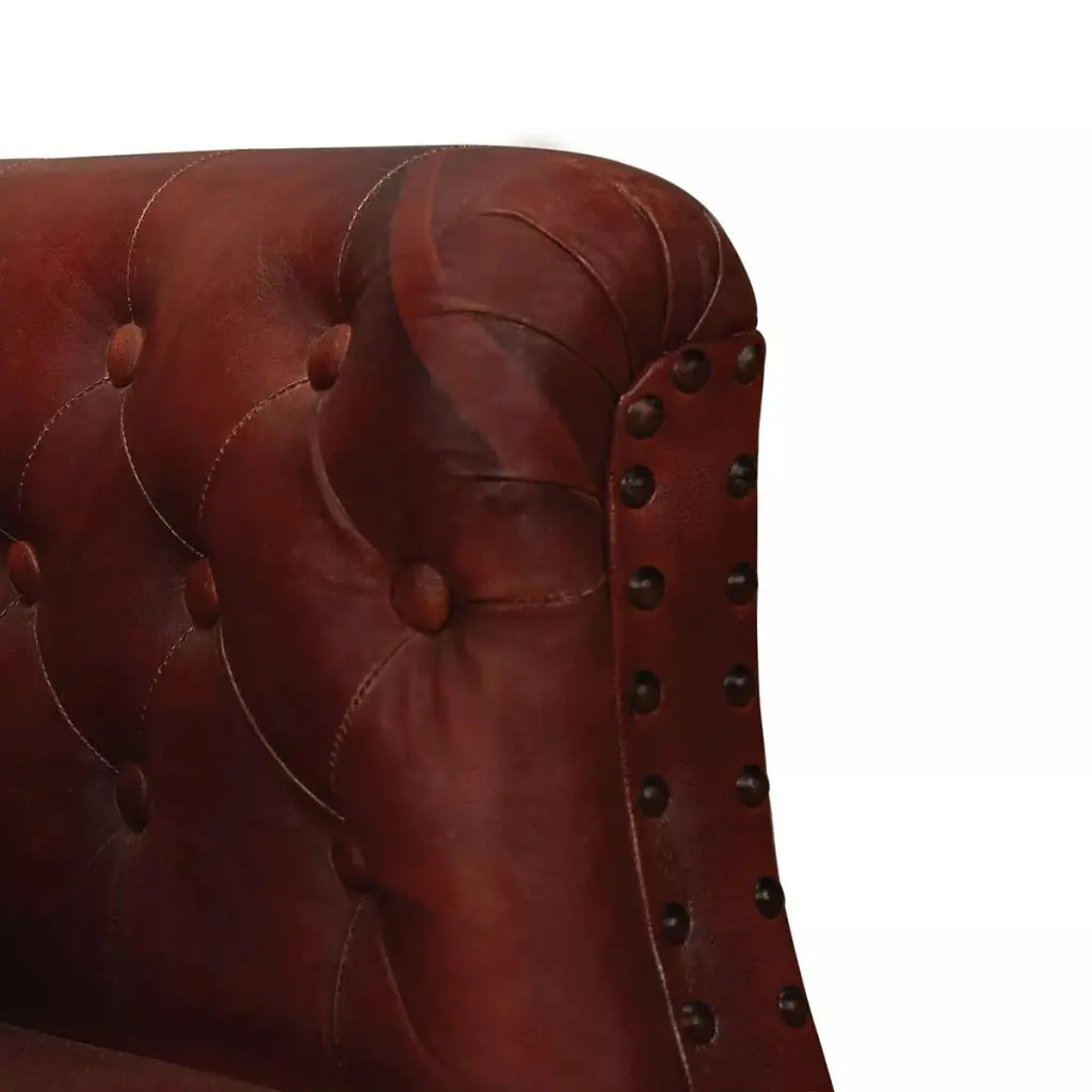 vidaXL Armchair Brown Real Leather