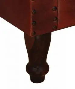 vidaXL Armchair Brown Real Leather