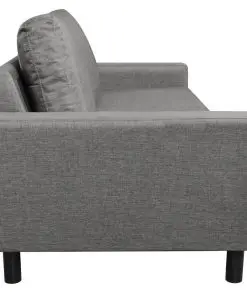 vidaXL 3-Seater Sofa Light Grey Fabric