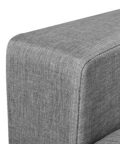 vidaXL 3-Seater Sofa Light Grey Fabric