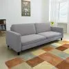 vidaXL 3-Seater Sofa Light Grey Fabric