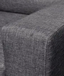 vidaXL 3-Seater Sofa Dark Grey Fabric
