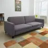 vidaXL 3-Seater Sofa Dark Grey Fabric