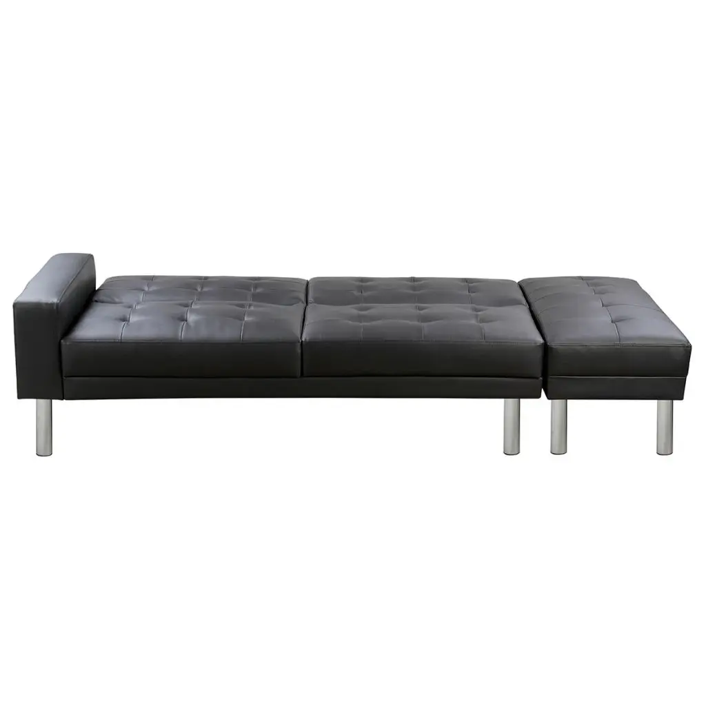 vidaXL Sofa Bed Artificial Leather Black