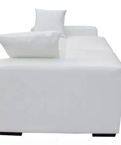 vidaXL Sofa Bed White Artificial Leather
