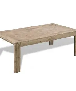vidaXL Coffee Table Solid Brushed Acacia Wood 110x60x40 cm