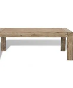 vidaXL Coffee Table Solid Brushed Acacia Wood 110x60x40 cm