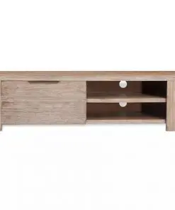 vidaXL TV Cabinet Solid Brushed Acacia Wood 140x38x40 cm