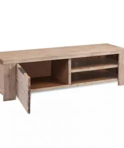 vidaXL TV Cabinet Solid Brushed Acacia Wood 140x38x40 cm
