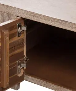 vidaXL TV Cabinet Solid Brushed Acacia Wood 140x38x40 cm