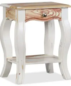 vidaXL Bedside Cabinet Solid Sheesham Wood 40x30x50 cm